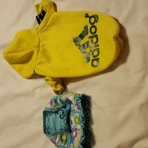 Adidog nwot hoodie & vest halter